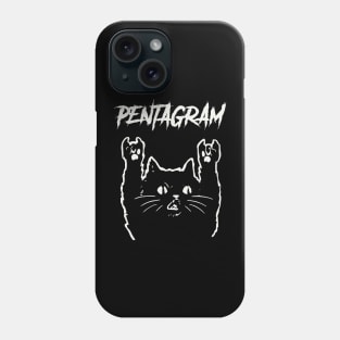 pentagram and the cat Phone Case