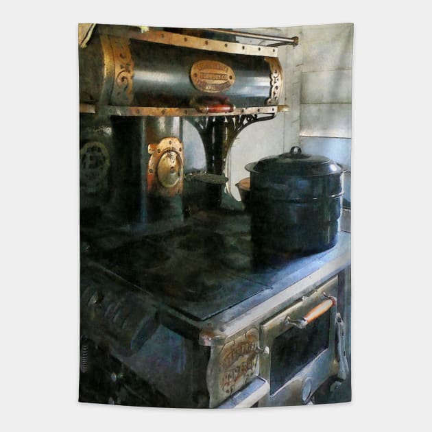 Kitchens - Coal Stove Tapestry by SusanSavad