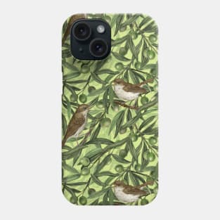 Nightingales in the olive tree Phone Case