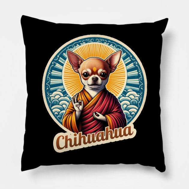 Zen Chihuahua Pillow by k9-tee