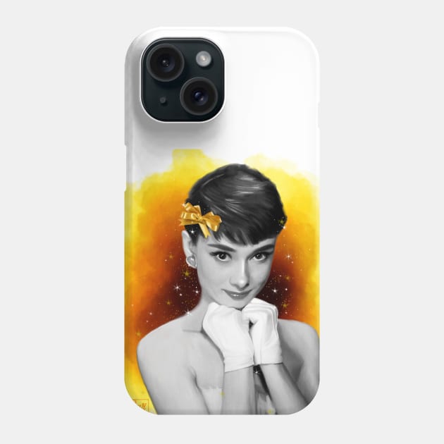 Audrey Hepburn Phone Case by artbysavi