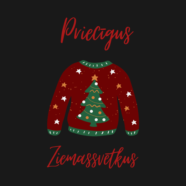 Priecīgus ziemassvētkus latvian merry christmas by LukjanovArt