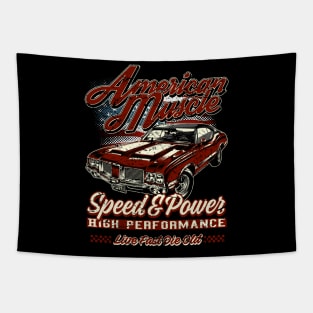 American Muscle Car Speed and Power II Tapestry