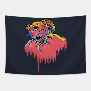 Devil monster esport logo Tapestry