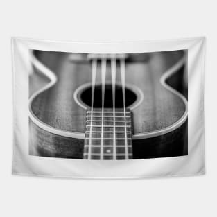 Tenor Ukulele in Black and White Tapestry