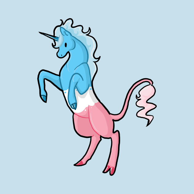 Trans Pride Unicorn by Khalico