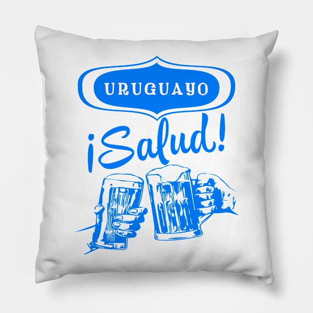 Uruguayo Salud Pillow by MessageOnApparel