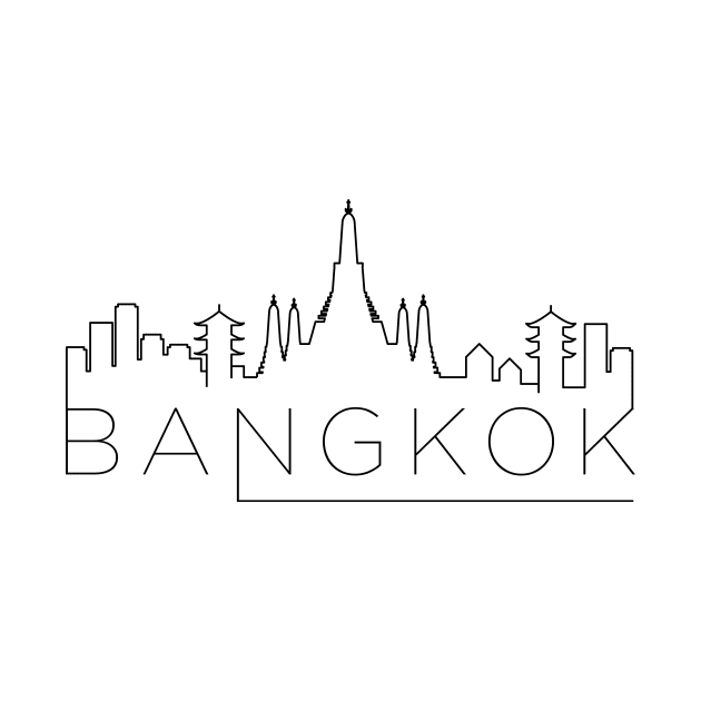 Bangkok Minimal Skyline by kursatunsal