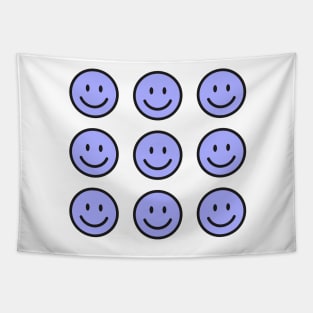 Blue emoji sticker pack Tapestry