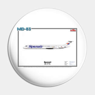 McDonnell Douglas MD-83 - Spanair (Art Print) Pin