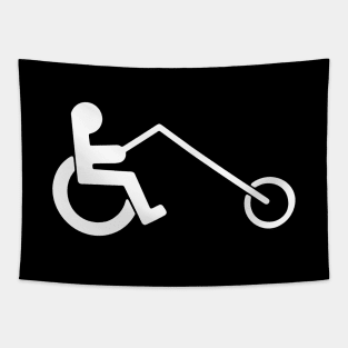 Wheelchair Rock Symbol Tapestry