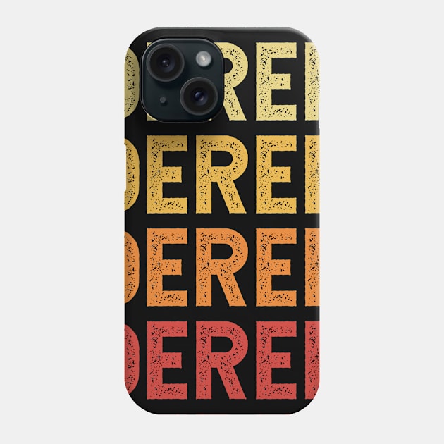 Derek Name Vintage Retro Gift Named Derek Phone Case by CoolDesignsDz