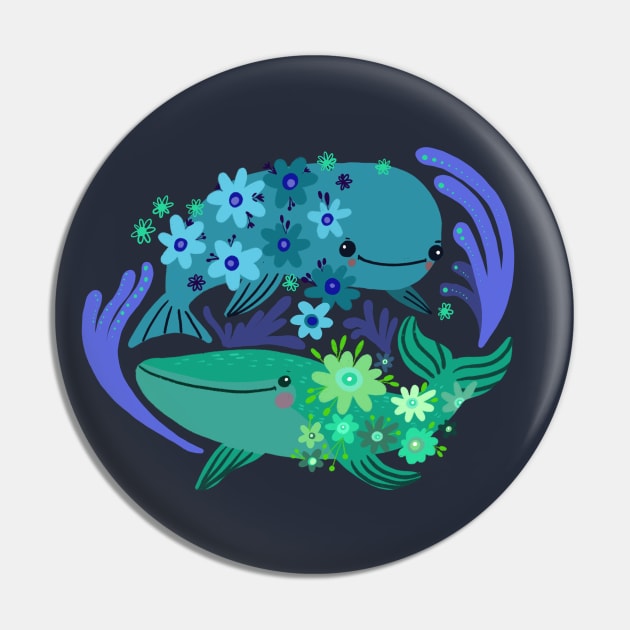 Whales and flowers Pin by Mjdaluz