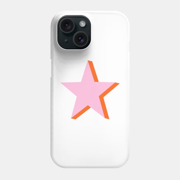 Pink and Orange Star Phone Case by OneThreeSix