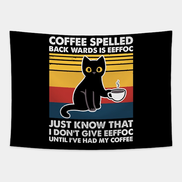 Coffee Spelled Backwards Is Eeffoc Tapestry by egoandrianooi9