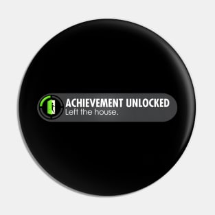 Achievement Unlocked Left House Funny Gamer T-Shirt Pin