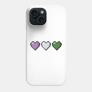 Genderqueer Pixel Hearts Phone Case