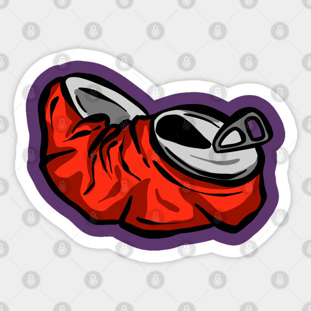 Crushed Soda Cola Can Cartoon Pop - Soda Can - Sticker | TeePublic Crushed Soda Cola Can Cartoon Pop - Soda Can - Sticker | TeePublic