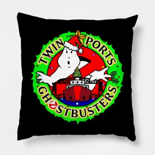 Twin Ports Ghostbusters Logo Holiday Pillow