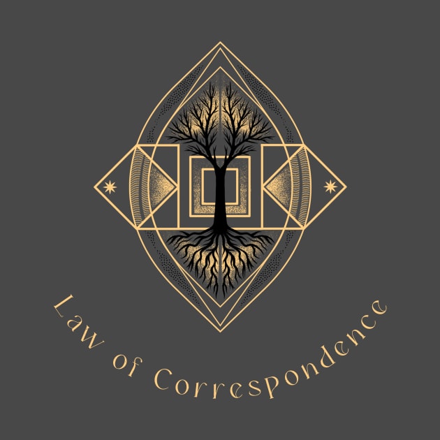 Law of Correspondence Hermetic T-shirt by The MYSTIC ILLUMINARE