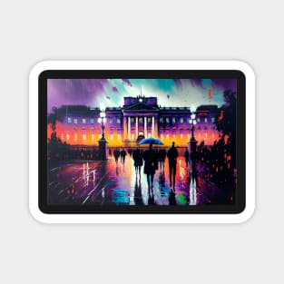 Buckingham Palace on a rainy evening - Part II Magnet