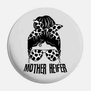 Mother Heifer Cow Mom Life Messy Bun Pin