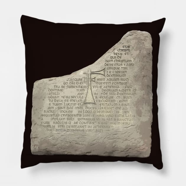 The Holy grail tablet_ Pillow by Buff Geeks Art