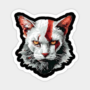 cat as kratos Magnet