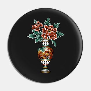 Vase and flowers Pin