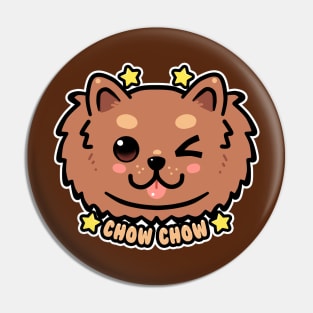 KAWAII Chow Chow Dog Face Pin