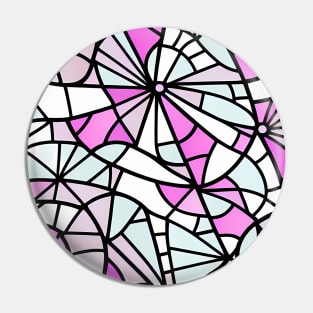Pink Broken Glass - Stained Glass pattern Pin
