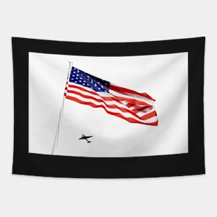 American Stars & Stripes Flag and C47 Dakota Tapestry