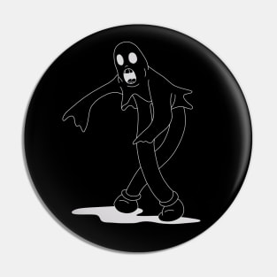 Old Cartoon Ghost Pin