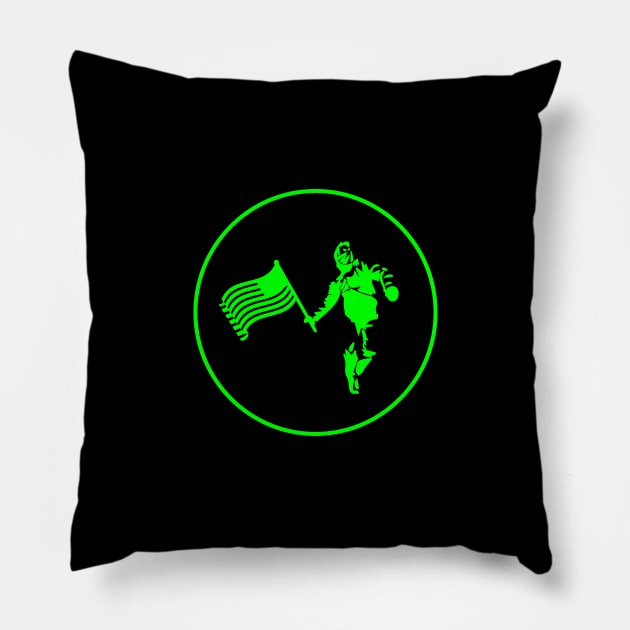 Kerosene Bill (Cypher Lime) Pillow by KeroseneBill