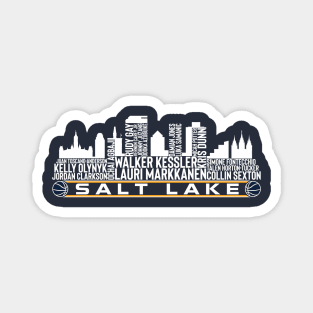 Utah Basketball Team 23 Player Roster, Salt Lake City Skyline Magnet