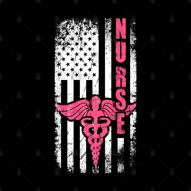 Nurse Patriotic American USA Flag Registered Nurse by DonVector