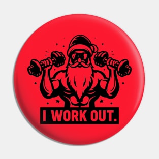 Santa's Workout Pin