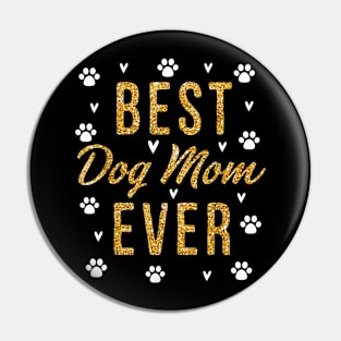 Best Dog Mom Ever  Cute Love Heart Print Dog Mama Pin