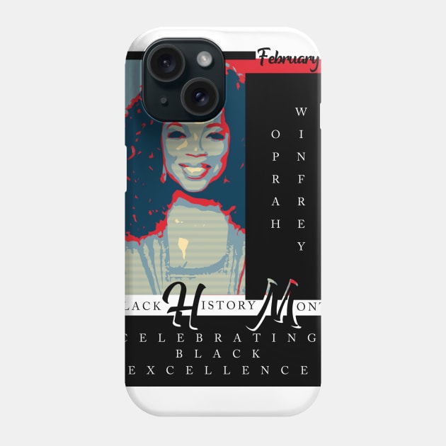 Oprah Winfrey Black History Month Icon Phone Case by FunnyBearCl