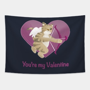 You’re my valentine cat cupid Tapestry