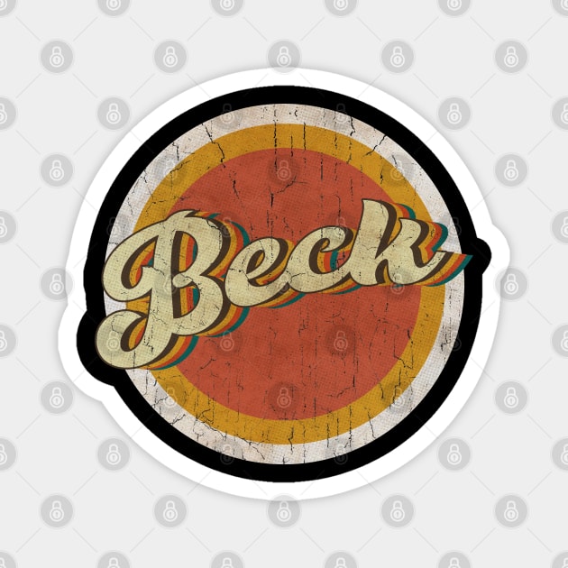 circle vintage Beck Magnet by KewanAlasStore