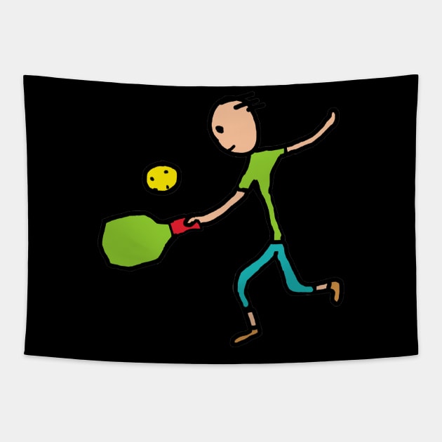 Pickleball Tapestry by Mark Ewbie