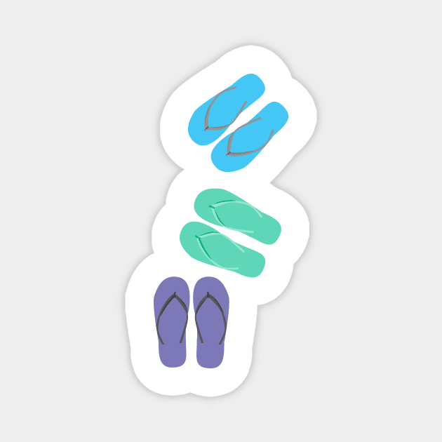 3 Flip Flops Pairs Magnet by sigdesign