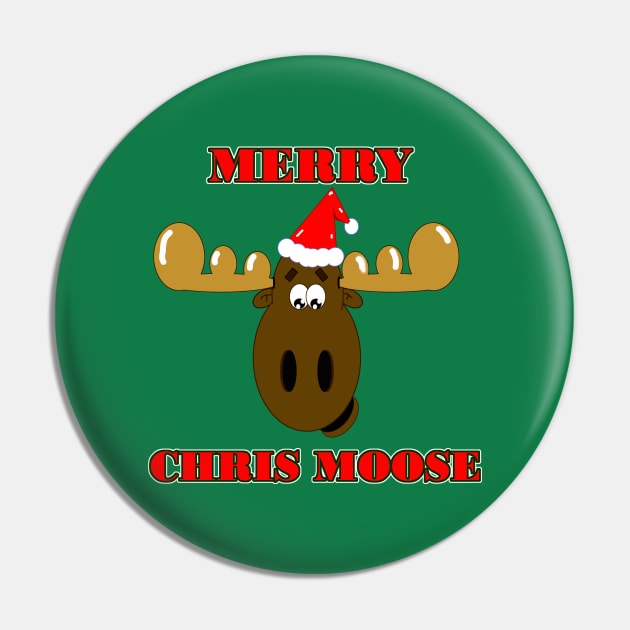 Merry Chris Moose Pin by Wilber’s Ink