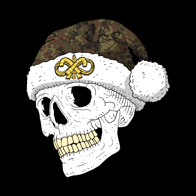 santa's skull with flecktarn camouflage. by JJadx