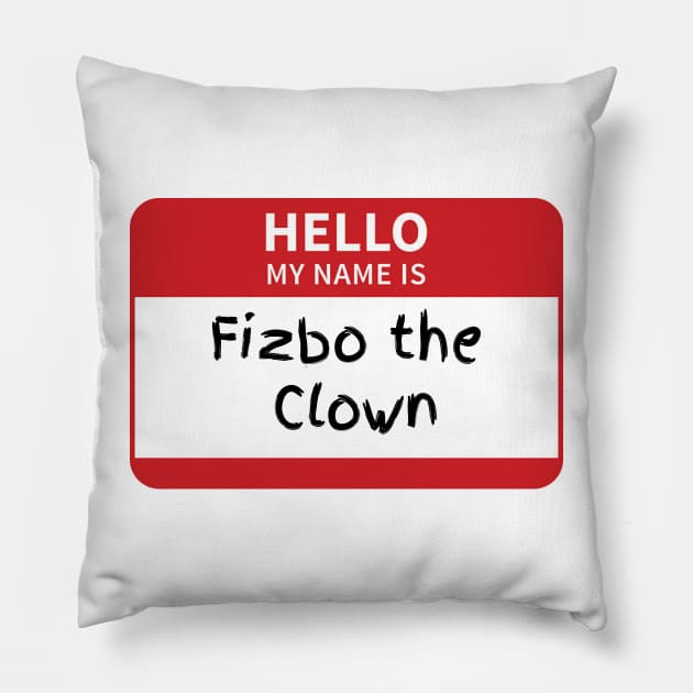 Fizbo the Clown Pillow by Pretty Good Shirts