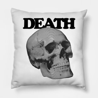 DEATH: Monochrome Skull Streetwear Pillow