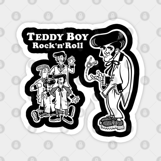 Teddy Boy Rock'n'Roll Magnet by Electric_Franky