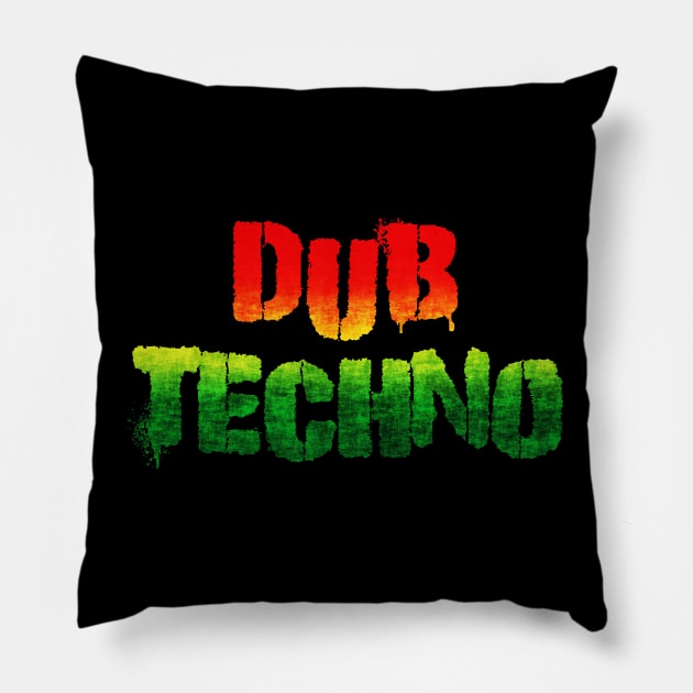 Dub techno Pillow by Erena Samohai