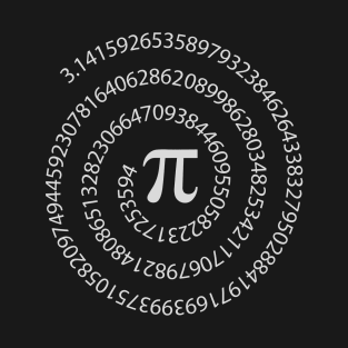 Pi Symbol Surrounded By Its Value In A Radial Pattern T-Shirt